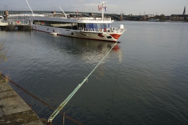 A-ROSA Silva docked in Mainz. © 2013 Ralph Grizzle